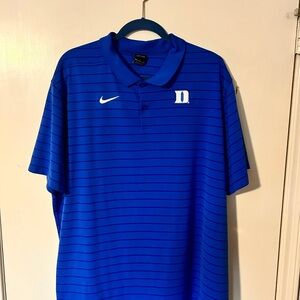 Nike Blue Striped Men's Polo Shirt Duke University